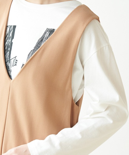 ROPE' PICNIC(ロペピクニック)の「Vネックポンチサロペット(つなぎ/オールインワン・レディース・ブラック/ブラウン系その他2/グリーン系その他2/イエロー系その他3/ライトグレー・40/38)」の22枚目の写真