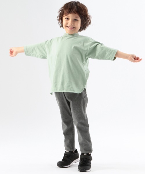 GLOBAL WORK（グローバルワーク）の「【キッズ】DRY/カラーT7分袖/893103（Tシャツ/カットソー・キッズ・ブルー/カーキ/ライトパープル/ホワイト/ブラック/グレー・110cm/100cm/130cm/120cm/140cm）」の16枚目の写真