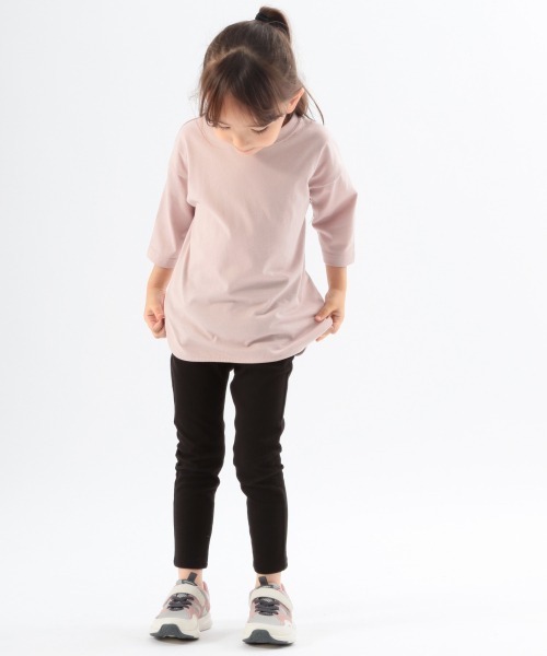 GLOBAL WORK（グローバルワーク）の「【キッズ】DRY/カラーT7分袖/893103（Tシャツ/カットソー・キッズ・ブルー/カーキ/ライトパープル/ホワイト/ブラック/グレー・110cm/100cm/130cm/120cm/140cm）」の19枚目の写真