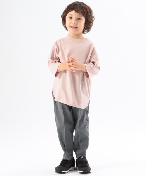 GLOBAL WORK（グローバルワーク）の「【キッズ】DRY/カラーT7分袖/893103（Tシャツ/カットソー・キッズ・ブルー/カーキ/ライトパープル/ホワイト/ブラック/グレー・110cm/100cm/130cm/120cm/140cm）」の20枚目の写真