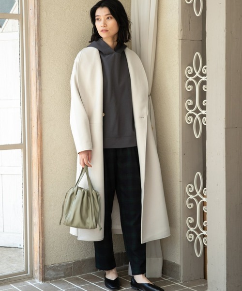 LAKOLE（ラコレ）の「ニットメルトンショールカラーコート / LAKOLE