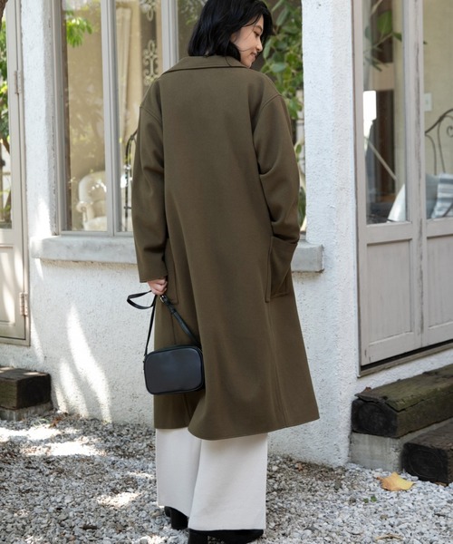 LAKOLE（ラコレ）の「ニットメルトンショールカラーコート / LAKOLE