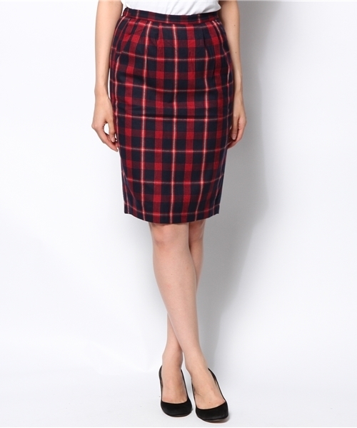 DISCOAT（ディスコート）の「【Discoat】チェックナロースカート（スカート・レディース・レッド/グリーン・ﾌﾘ-）」の12枚目の写真