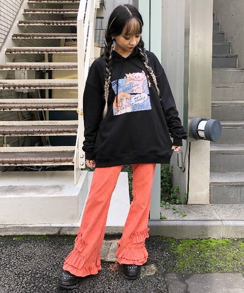 Candy Stripper（キャンディストリッパー）の「DOKIDOKI SWEAT フーディ（パーカー・レディース・ピンク/ブラック/オフホワイト・2）」の11枚目の写真