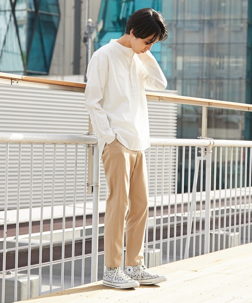 CIAOPANIC TYPY（チャオパニックティピー）の「コットンリネンプルオーバーシャツ（シャツ/ブラウス・メンズ・オフホワイト/オリーブ/ベージュ・マルチサイズ）」の7枚目の写真