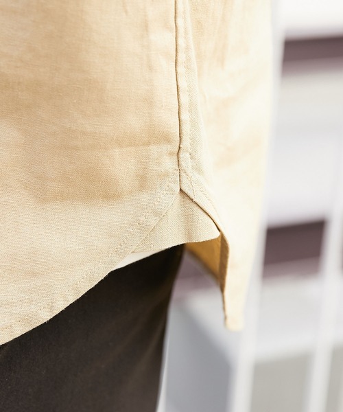 CIAOPANIC TYPY（チャオパニックティピー）の「コットンリネンプルオーバーシャツ（シャツ/ブラウス・メンズ・オフホワイト/オリーブ/ベージュ・マルチサイズ）」の15枚目の写真