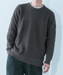 ラーベン編みビッグシルエット クルーネックニット