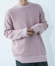 ラーベン編みビッグシルエット クルーネックニット