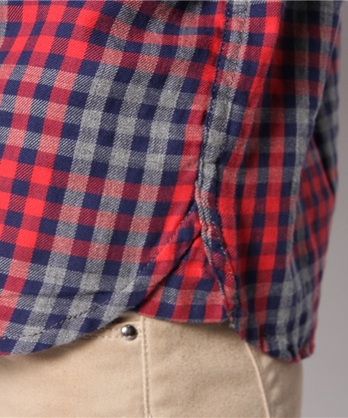 NANO universe(ナノユニバース)の「【GINGER12月号掲載】 Lee/別注チェックシャツ(シャツ/ブラウス・レディース・ネイビー/レッド/ブラック/グレー・FREE)」の13枚目の写真