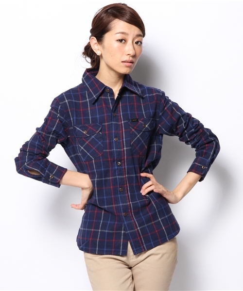 NANO universe(ナノユニバース)の「【GINGER12月号掲載】 Lee/別注チェックシャツ(シャツ/ブラウス・レディース・ネイビー/レッド/ブラック/グレー・FREE)」の20枚目の写真