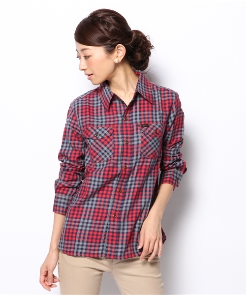 NANO universe(ナノユニバース)の「【GINGER12月号掲載】 Lee/別注チェックシャツ(シャツ/ブラウス・レディース・ネイビー/レッド/ブラック/グレー・FREE)」の21枚目の写真