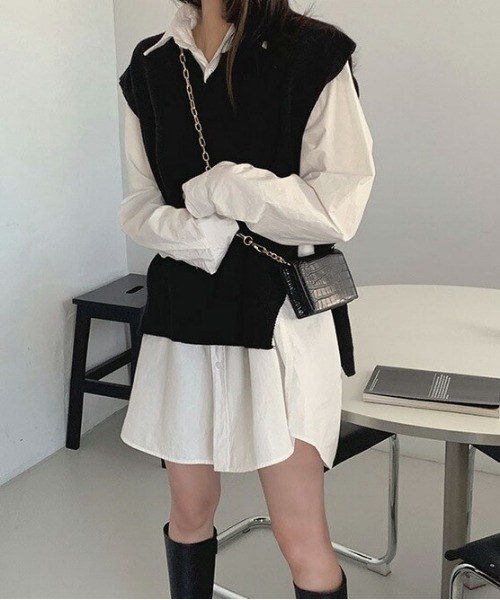 バックスリットロングシャツドレス BARNYARDSTORM ワンピース / バックスリットロングシャツ