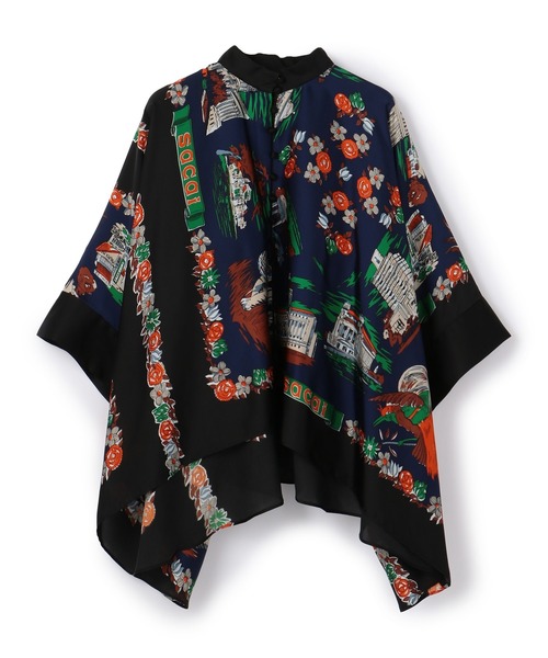 ESTNATION（エストネーション）の「SACAI / プリントブラウス（シャツ/ブラウス・レディース・ブルーグラス/ピンク/グレイッシュベージュ・1）」の2枚目の写真