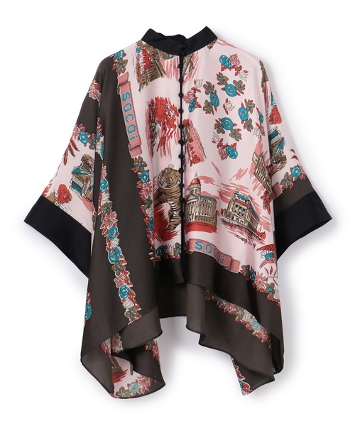 ESTNATION（エストネーション）の「SACAI / プリントブラウス（シャツ/ブラウス・レディース・ブルーグラス/ピンク/グレイッシュベージュ・1）」の3枚目の写真