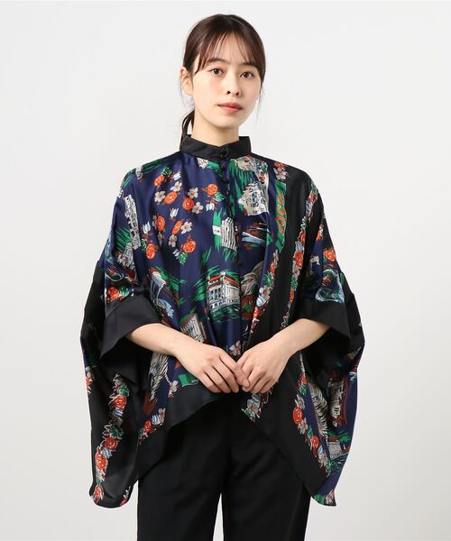 ESTNATION（エストネーション）の「SACAI / プリントブラウス（シャツ/ブラウス・レディース・ブルーグラス/ピンク/グレイッシュベージュ・1）」の8枚目の写真