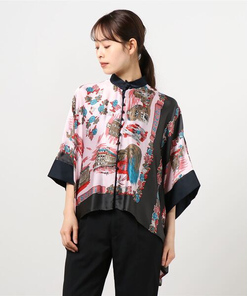 ESTNATION（エストネーション）の「SACAI / プリントブラウス（シャツ/ブラウス・レディース・ブルーグラス/ピンク/グレイッシュベージュ・1）」の10枚目の写真