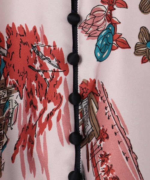 ESTNATION（エストネーション）の「SACAI / プリントブラウス（シャツ/ブラウス・レディース・ブルーグラス/ピンク/グレイッシュベージュ・1）」の7枚目の写真