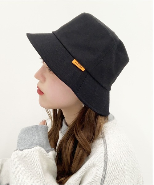 PairPair（ペアペア）の「ピスネーム付きバケットハット（ハット・レディース・ブラック/アイボリー・FREE）」の2枚目の写真