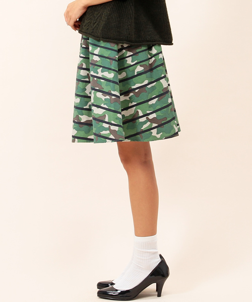 B:MING by BEAMS(ビーミングバイビームス)の「□B ビーミング by ビームス / 迷彩シリーズスカート(スカート・レディース・ベージュ/オリーブ・ONE SIZE)」の4枚目の写真