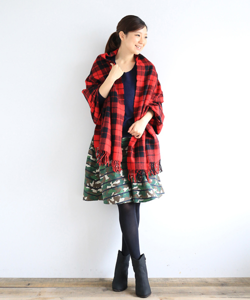 B:MING by BEAMS(ビーミングバイビームス)の「□B ビーミング by ビームス / 迷彩シリーズスカート(スカート・レディース・ベージュ/オリーブ・ONE SIZE)」の18枚目の写真