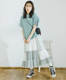 MILKFED. | PLAID PATCHWORK SKIRT(スカート)