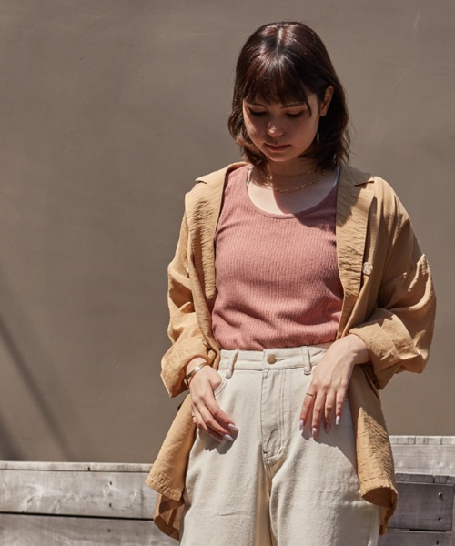 Amourire（アムリール）の「シアーテーラードJK（テーラードジャケット・レディース・ベージュ/グレー/モカ・M）」の9枚目の写真