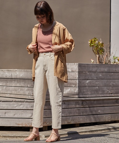 Amourire（アムリール）の「シアーテーラードJK（テーラードジャケット・レディース・ベージュ/グレー/モカ・M）」の11枚目の写真