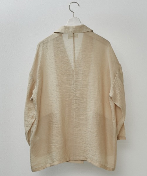 Amourire（アムリール）の「シアーテーラードJK（テーラードジャケット・レディース・ベージュ/グレー/モカ・M）」の10枚目の写真