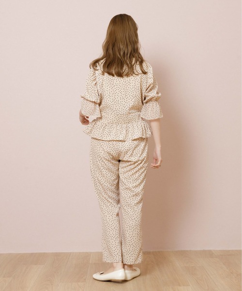 flower（フラワー）の「クラシックドットブラウス（シャツ/ブラウス・レディース・アイボリー/ブラウン・FREE）」の3枚目の写真