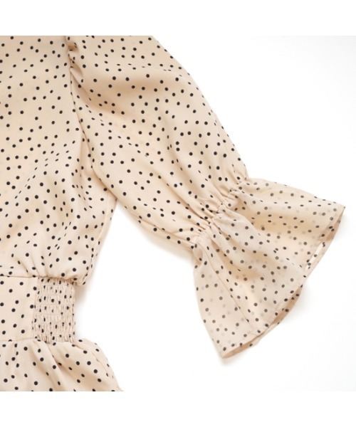 flower（フラワー）の「クラシックドットブラウス（シャツ/ブラウス・レディース・アイボリー/ブラウン・FREE）」の22枚目の写真