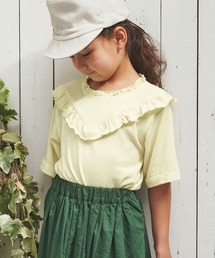 ＆yam（アンドヤム）の「【吸水速乾】ラッフルフリル半袖Tシャツ（Tシャツ/カットソー・キッズ）」