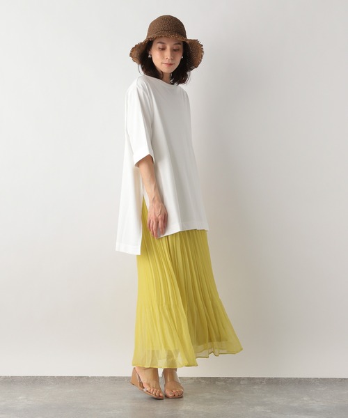 LEPSIM(レプシィム)の「マルチキノウチュニック 928025(Tシャツ/カットソー・レディース・ブラック/ブラウン/レッド/オフホワイト/カーキ/ピンク/グリーン/キャメル・FREE)」の13枚目の写真
