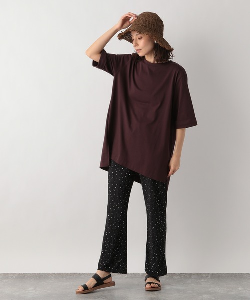 LEPSIM(レプシィム)の「マルチキノウチュニック 928025(Tシャツ/カットソー・レディース・ブラック/ブラウン/レッド/オフホワイト/カーキ/ピンク/グリーン/キャメル・FREE)」の22枚目の写真