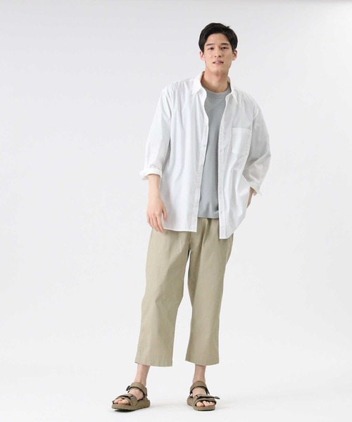 BACK NUMBER（バックナンバー）の「【BACK NUMBER】DRY7分袖レギュラーカラーシャツ（シャツ/ブラウス・メンズ・ホワイト/サックスブルー/ネイビー/ベージュ/ケリー/ブラック・L/S/M/XL）」の11枚目の写真