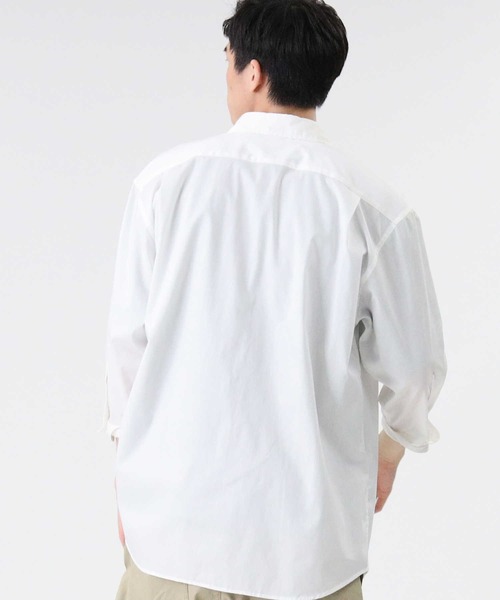BACK NUMBER（バックナンバー）の「【BACK NUMBER】DRY7分袖レギュラーカラーシャツ（シャツ/ブラウス・メンズ・ホワイト/サックスブルー/ネイビー/ベージュ/ケリー/ブラック・L/S/M/XL）」の12枚目の写真