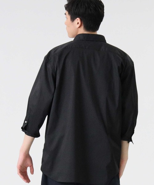 BACK NUMBER（バックナンバー）の「【BACK NUMBER】DRY7分袖レギュラーカラーシャツ（シャツ/ブラウス・メンズ・ホワイト/サックスブルー/ネイビー/ベージュ/ケリー/ブラック・L/S/M/XL）」の18枚目の写真