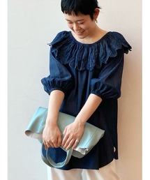 BEARDSLEY | 衿刺繍デニムプルオーバー(シャツ/ブラウス)