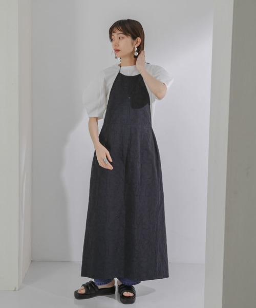 KBF（ケイビーエフ）の「刺繍エプロンワンピース（ワンピース・レディース・ネイビー/オレンジ系その他/ライトベージュ・ONE）」の3枚目の写真