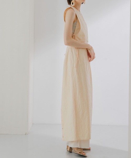 KBF（ケイビーエフ）の「刺繍エプロンワンピース（ワンピース・レディース・ネイビー/オレンジ系その他/ライトベージュ・ONE）」の8枚目の写真