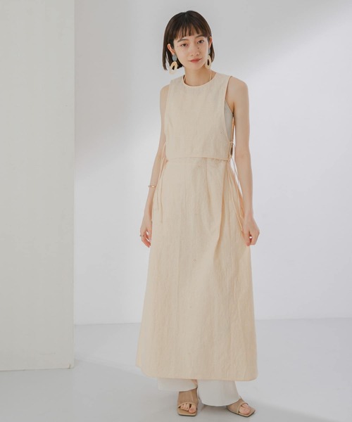 KBF（ケイビーエフ）の「刺繍エプロンワンピース（ワンピース・レディース・ネイビー/オレンジ系その他/ライトベージュ・ONE）」の10枚目の写真