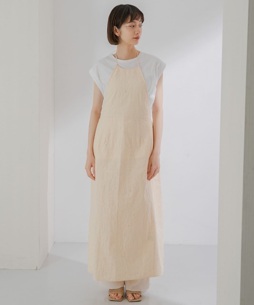 KBF（ケイビーエフ）の「刺繍エプロンワンピース（ワンピース・レディース・ネイビー/オレンジ系その他/ライトベージュ・ONE）」の14枚目の写真