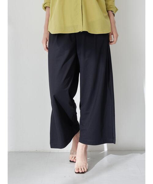 YECCA VECCA（イェッカヴェッカ）の「・イージースリットパンツ＊（その他パンツ・レディース・ネイビー/ダークブラウン/カーキ・FREE）」の9枚目の写真
