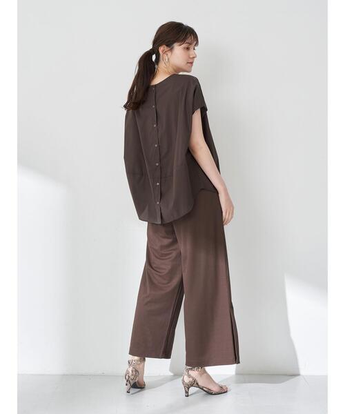 YECCA VECCA（イェッカヴェッカ）の「・イージースリットパンツ＊（その他パンツ・レディース・ネイビー/ダークブラウン/カーキ・FREE）」の14枚目の写真