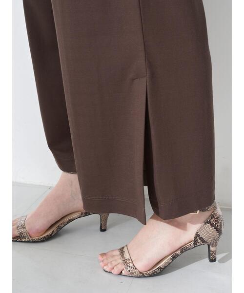 YECCA VECCA（イェッカヴェッカ）の「・イージースリットパンツ＊（その他パンツ・レディース・ネイビー/ダークブラウン/カーキ・FREE）」の17枚目の写真