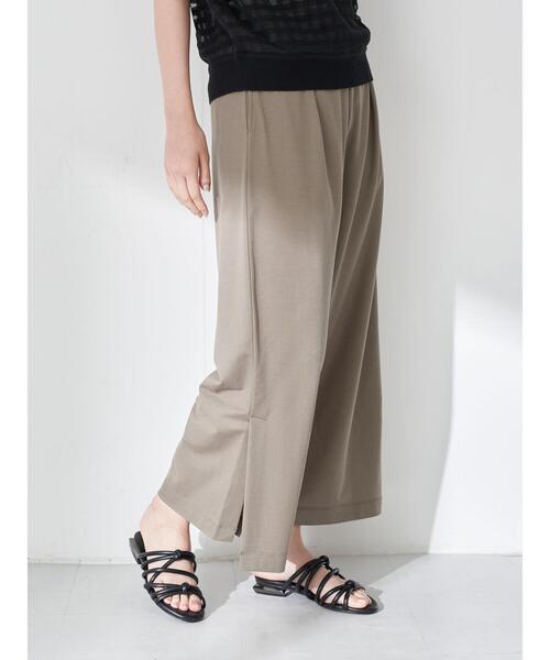 YECCA VECCA（イェッカヴェッカ）の「・イージースリットパンツ＊（その他パンツ・レディース・ネイビー/ダークブラウン/カーキ・FREE）」の18枚目の写真