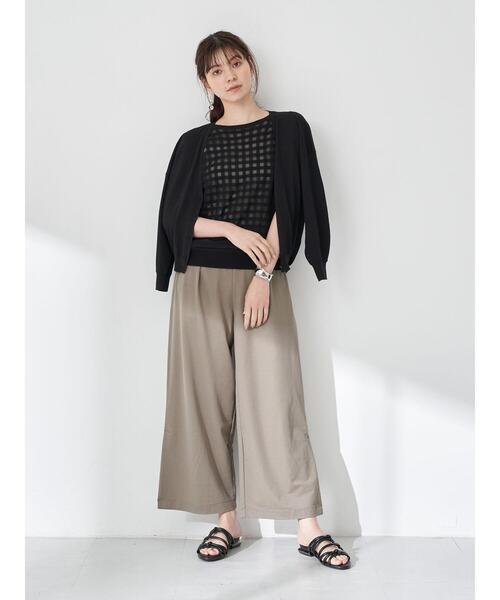 YECCA VECCA（イェッカヴェッカ）の「・イージースリットパンツ＊（その他パンツ・レディース・ネイビー/ダークブラウン/カーキ・FREE）」の19枚目の写真