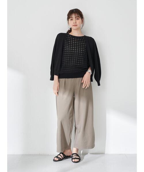 YECCA VECCA（イェッカヴェッカ）の「・イージースリットパンツ＊（その他パンツ・レディース・ネイビー/ダークブラウン/カーキ・FREE）」の20枚目の写真