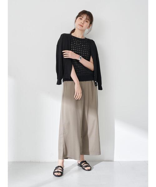 YECCA VECCA（イェッカヴェッカ）の「・イージースリットパンツ＊（その他パンツ・レディース・ネイビー/ダークブラウン/カーキ・FREE）」の21枚目の写真