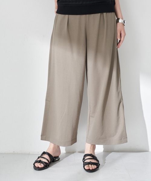 YECCA VECCA（イェッカヴェッカ）の「・イージースリットパンツ＊（その他パンツ・レディース・ネイビー/ダークブラウン/カーキ・FREE）」の3枚目の写真