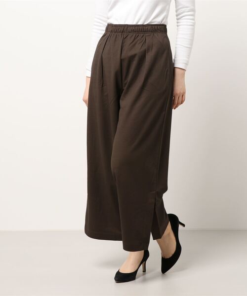 YECCA VECCA（イェッカヴェッカ）の「・イージースリットパンツ＊（その他パンツ・レディース・ネイビー/ダークブラウン/カーキ・FREE）」の6枚目の写真